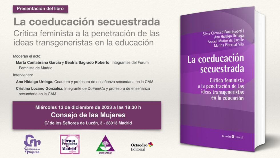 Presentación Del Libro La Coeducación Secuestrada Editorial Octaedro