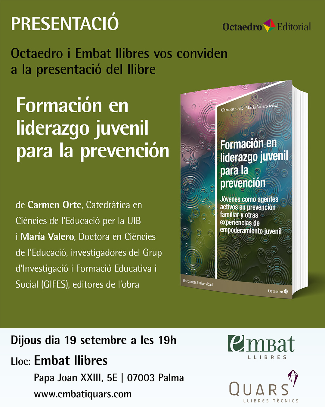 Formación en liderazgo juvenil para la prevención | Editorial Octaedro